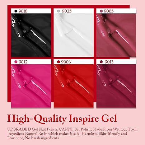 CANNI HEMA & TPO Free UV/LED sada gélových lakov 6x9ml - 2301