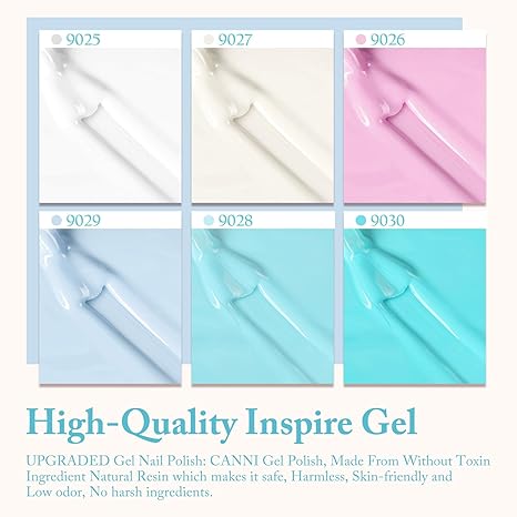 CANNI HEMA & TPO Free UV/LED sada gélových lakov 6x9ml - 2319
