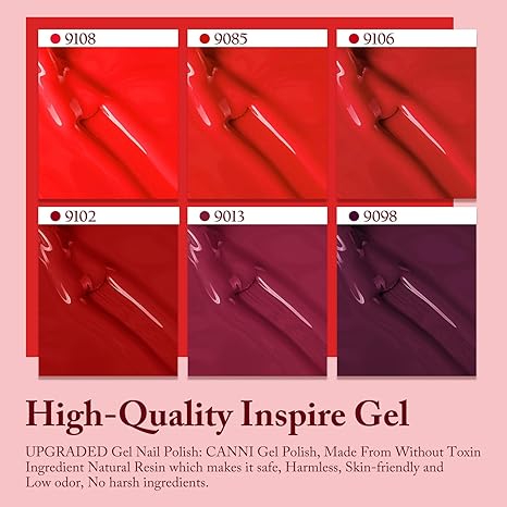 CANNI HEMA & TPO Free UV/LED sada gélových lakov 6x9ml - 2327