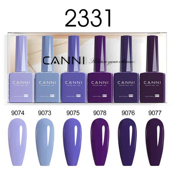 CANNI HEMA & TPO Free UV/LED sada gélových lakov 6x9ml - 2331