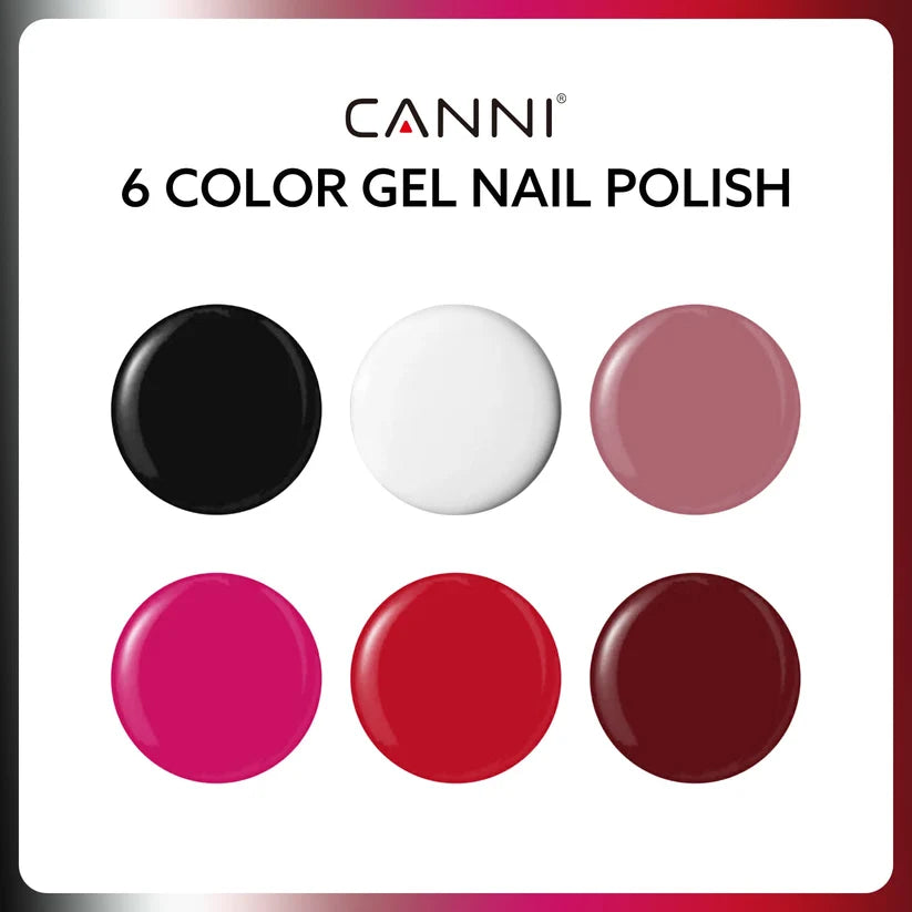CANNI HEMA & TPO Free UV/LED sada gélových lakov 6x9ml - 2301