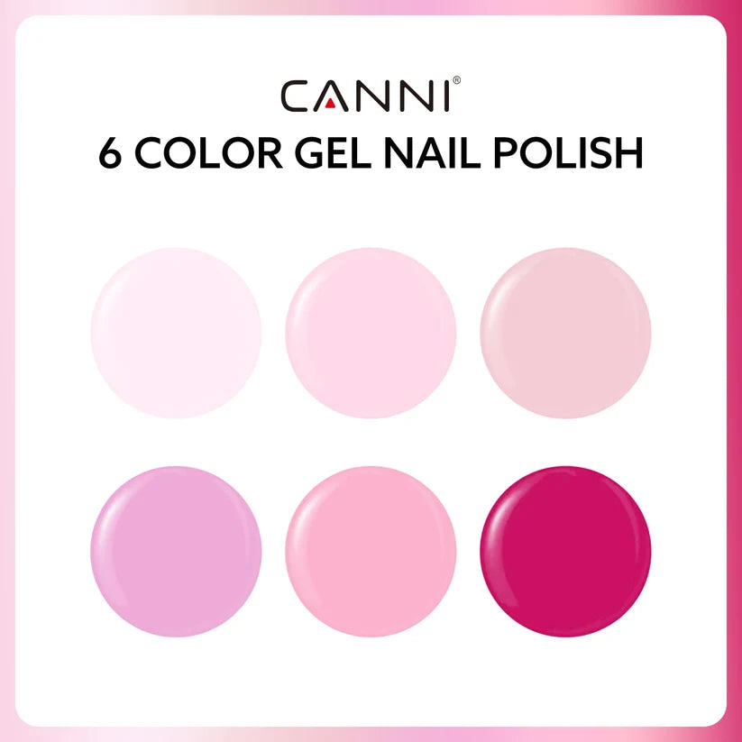 CANNI HEMA & TPO Free UV/LED sada gélových lakov 6x9ml - 2302