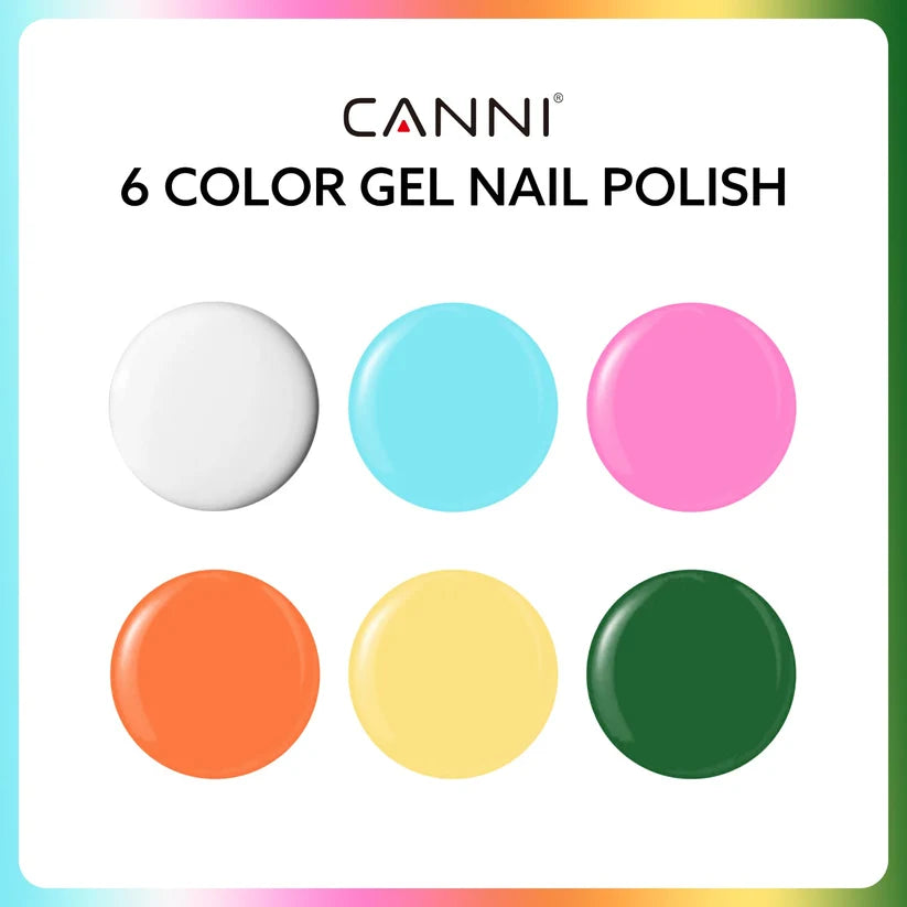 CANNI HEMA & TPO Free UV/LED sada gélových lakov 6x9ml - 2303