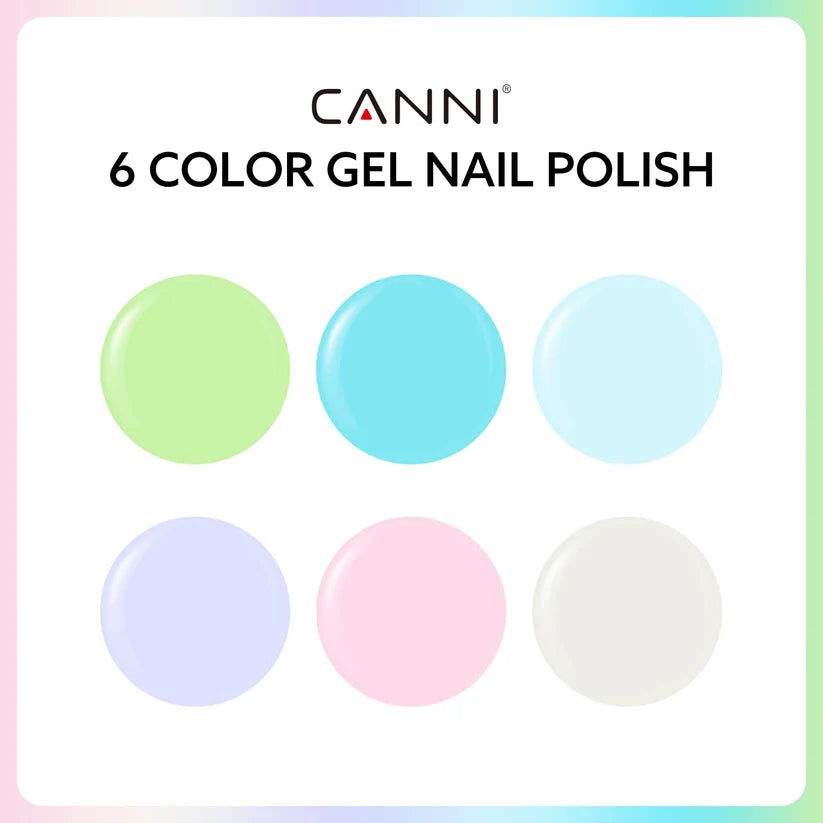CANNI HEMA & TPO Free UV/LED sada gélových lakov 6x9ml - 2305