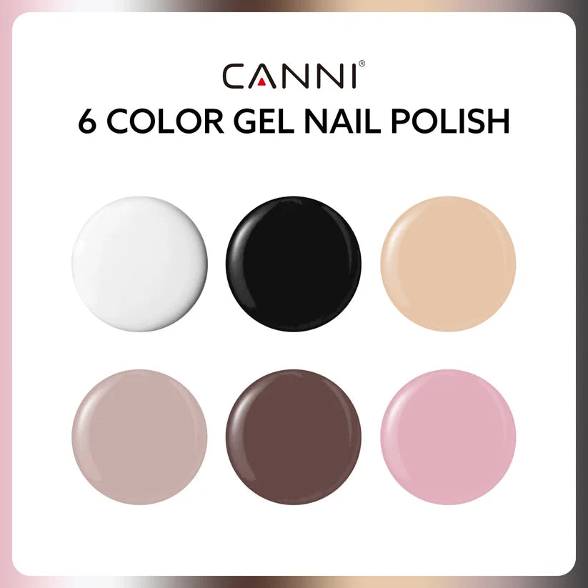 CANNI HEMA & TPO Free UV/LED sada gélových lakov 6x9ml - 2307
