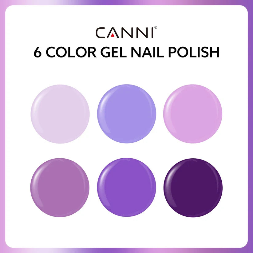 CANNI HEMA & TPO Free UV/LED sada gélových lakov 6x9ml - 2308