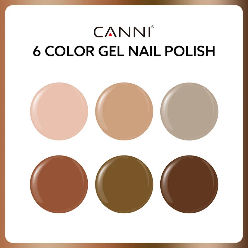 CANNI HEMA & TPO Free UV/LED sada gélových lakov 6x9ml - 2310