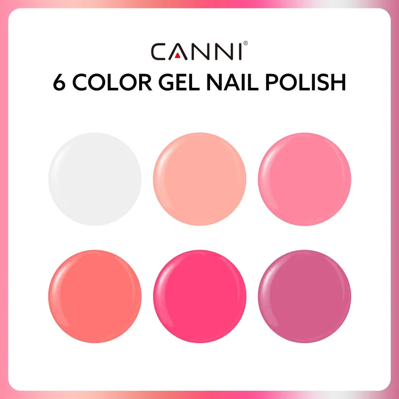 CANNI HEMA & TPO Free UV/LED sada gélových lakov 6x9ml - 2311