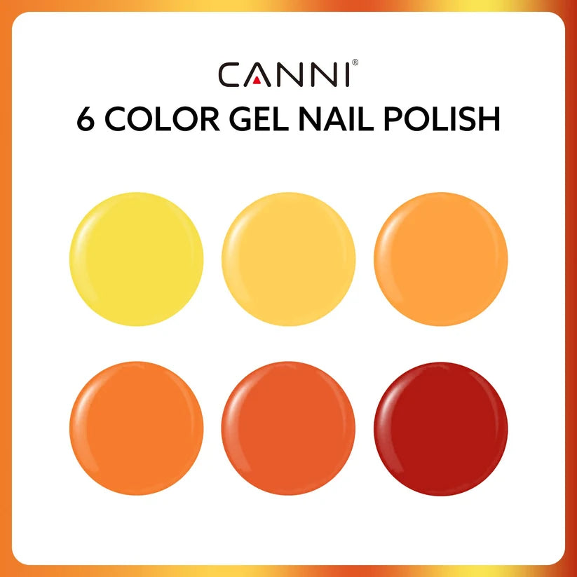 CANNI HEMA & TPO Free UV/LED sada gélových lakov 6x9ml - 2312