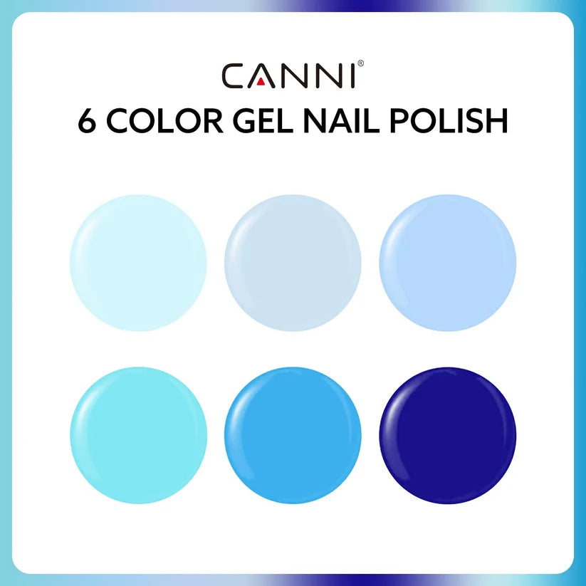 CANNI HEMA & TPO Free UV/LED sada gélových lakov 6x9ml - 2313