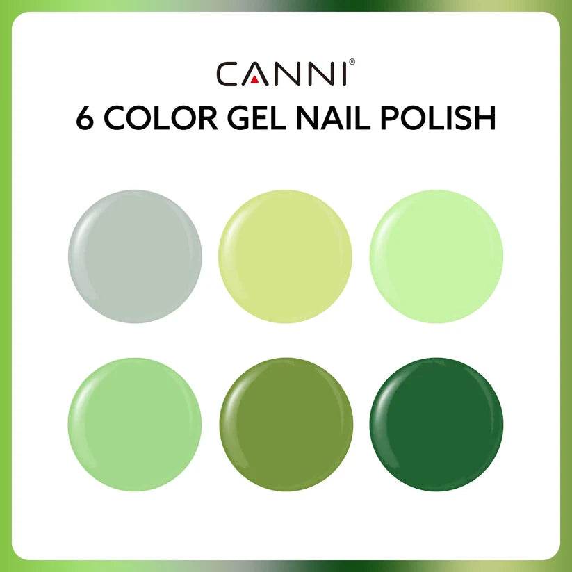 CANNI HEMA & TPO Free UV/LED sada gélových lakov 6x9ml - 2314