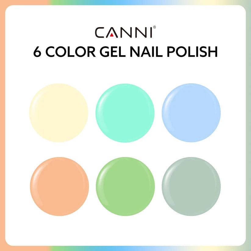 CANNI HEMA & TPO Free UV/LED sada gélových lakov 6x9ml - 2318