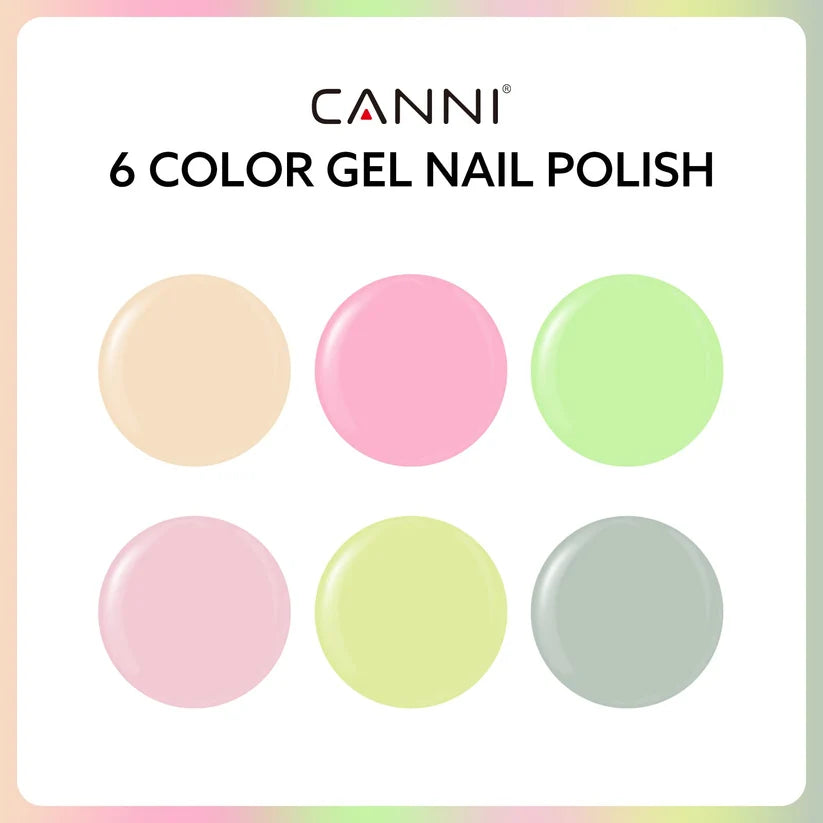CANNI HEMA & TPO Free UV/LED sada gélových lakov 6x9ml - 2320