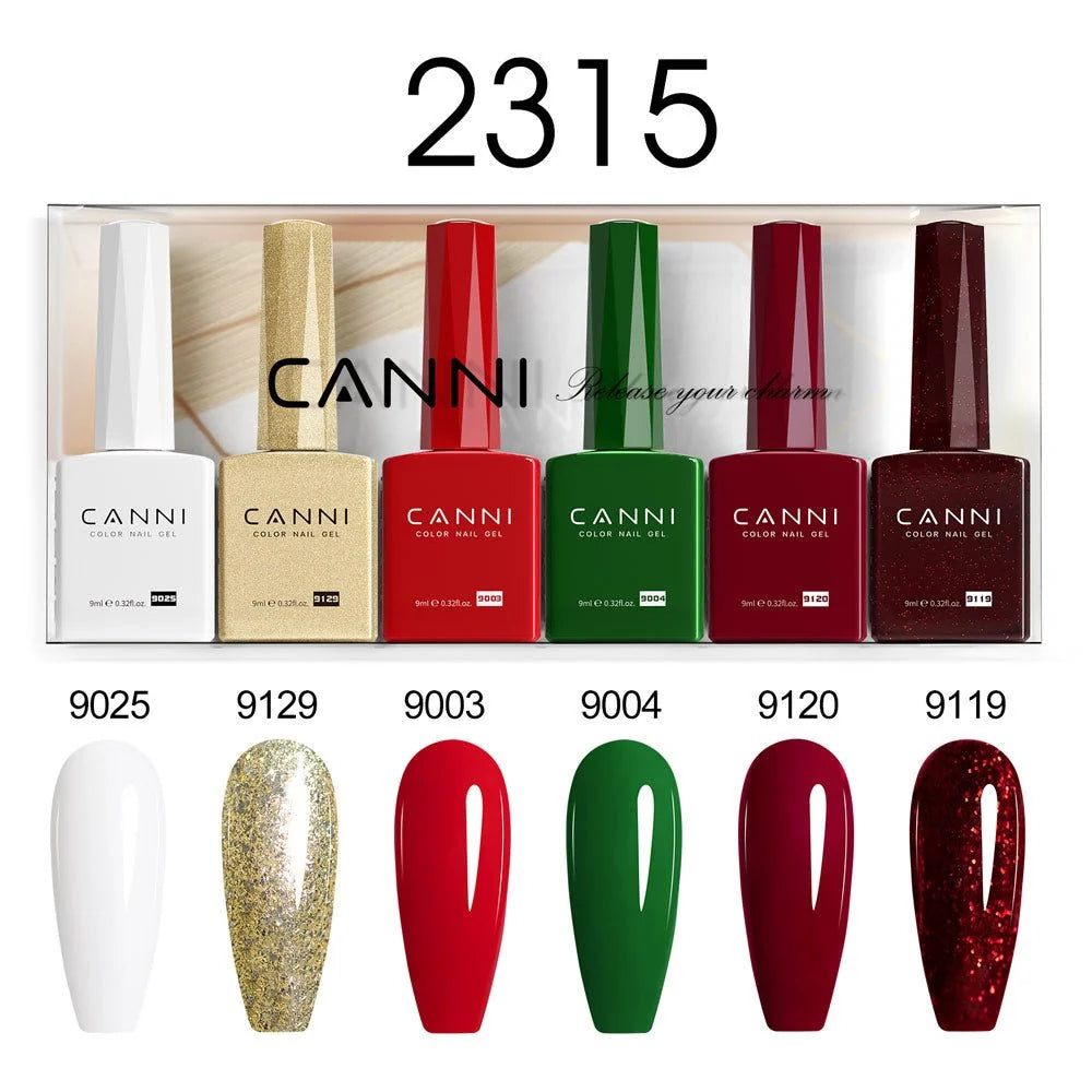 CANNI HEMA & TPO Free UV/LED sada gélových lakov 6x9ml - 2315
