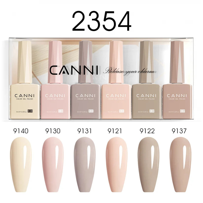 CANNI HEMA & TPO Free UV/LED sada gélových lakov 6x9ml - 2354