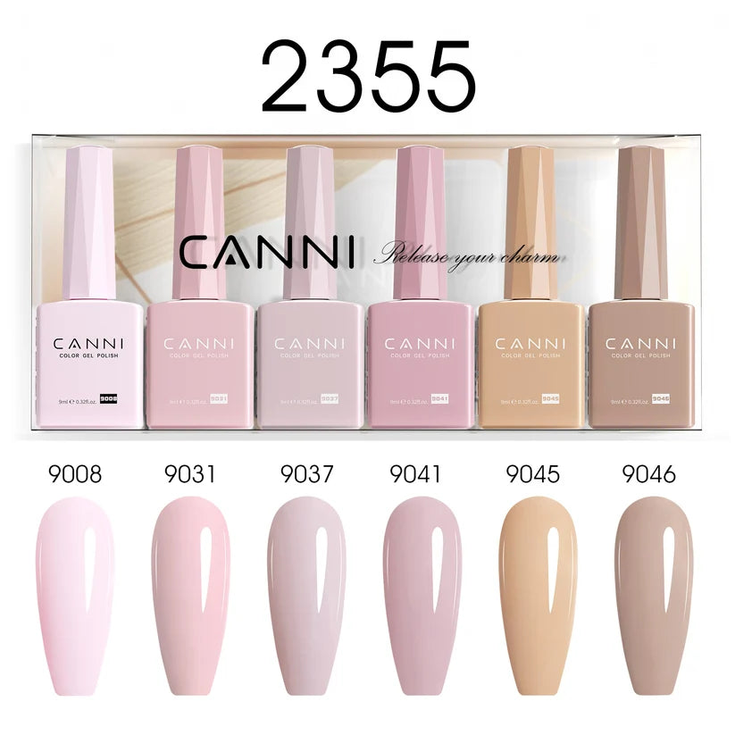 CANNI HEMA & TPO Free UV/LED sada gélových lakov 6x9ml - 2355