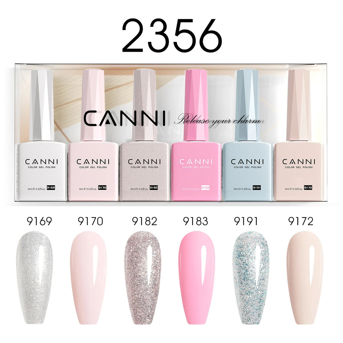 CANNI HEMA & TPO Free UV/LED sada gélových lakov 6x9ml - 2356