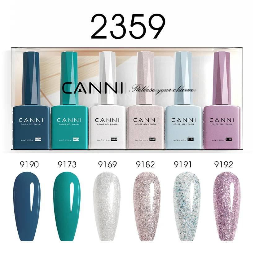 CANNI HEMA & TPO Free UV/LED sada gélových lakov 6x9ml - 2359