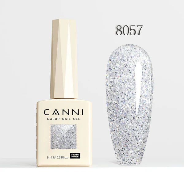 CANNI HEMA-FREE & TPO-FREE Glitter Gélový Lak 9 ml – Diamond Glitter Series - 8057