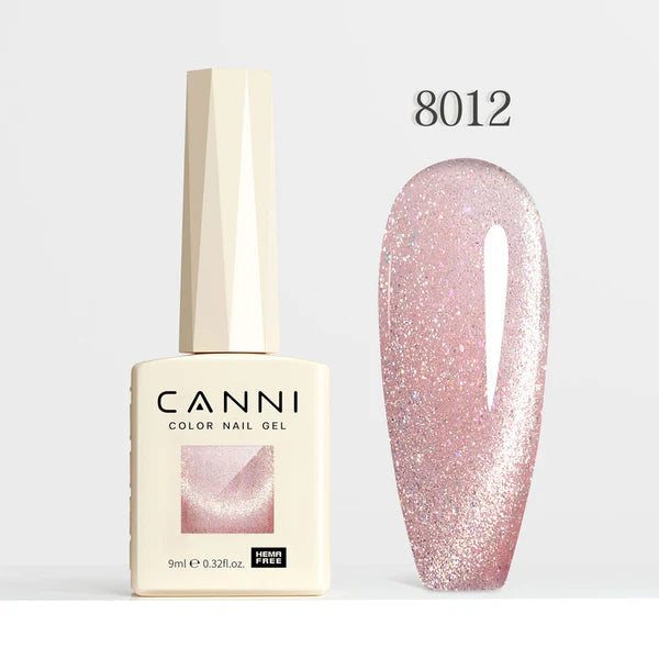 CANNI HEMA & TPO Free - Cat Eye gélový lak 9ml – Pink Planet Series - 8012
