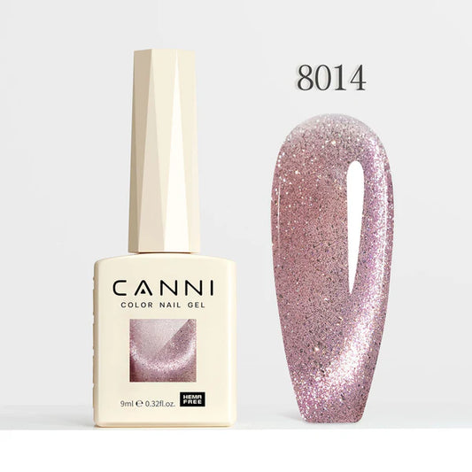 CANNI HEMA & TPO Free - Cat Eye gélový lak 9ml – Pink Planet Series - 8014