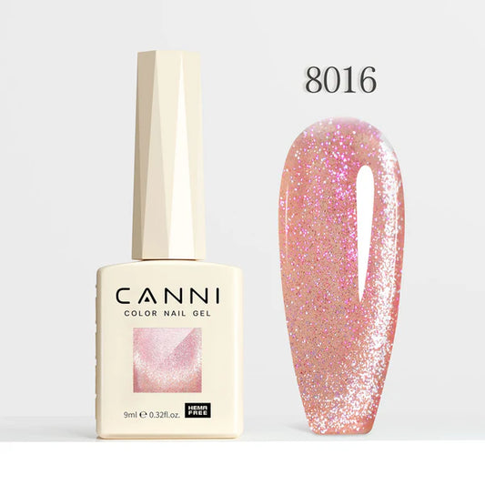 CANNI HEMA & TPO Free - Cat Eye gélový lak 9ml – Pink Planet Series - 8016