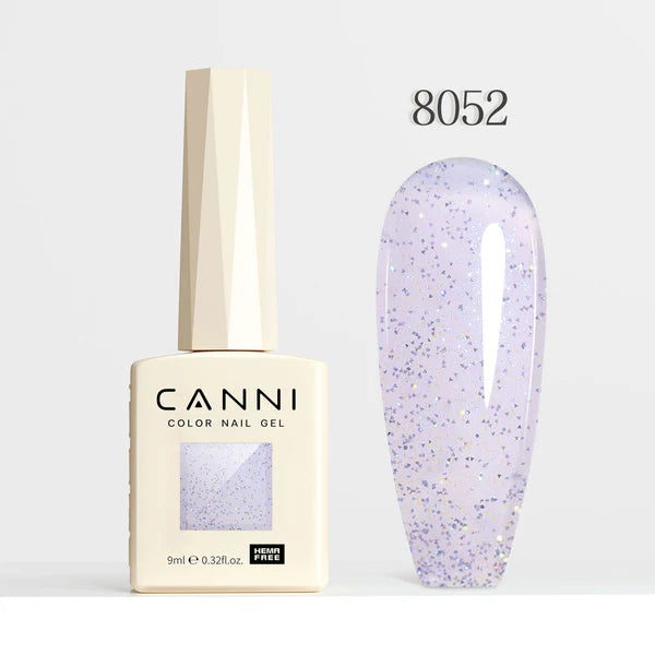 CANNI HEMA-FREE & TPO-FREE Glitter Gélový Lak 9 ml – Fairy Glitter Series - 8052