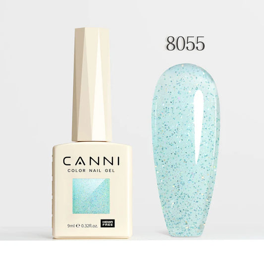 CANNI HEMA-FREE & TPO-FREE Glitter Gélový Lak 9 ml – Fairy Glitter Series - 8055