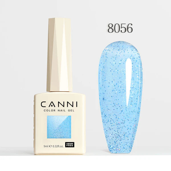 CANNI HEMA-FREE & TPO-FREE Glitter Gélový Lak 9 ml – Fairy Glitter Series - 8056