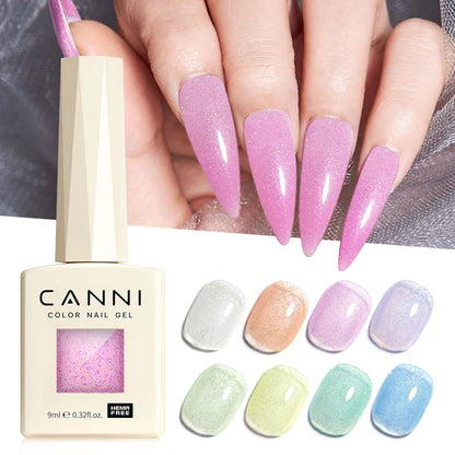 CANNI HEMA-FREE & TPO-FREE Glitter Gélový Lak 9 ml – Fairy Glitter Series - 8049