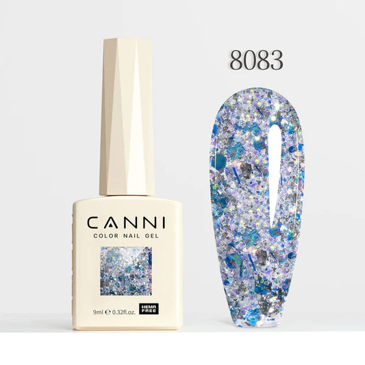 CANNI HEMA-FREE & TPO-FREE Glitter Gélový Lak 9 ml – Glitz Flash Series - 8083