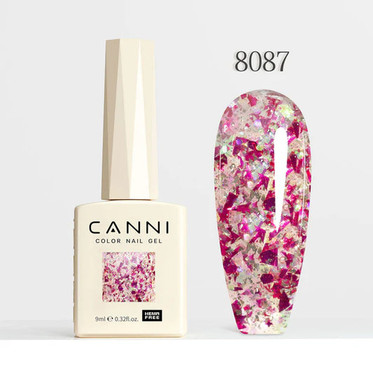 CANNI HEMA-FREE & TPO-FREE Glitter Gélový Lak 9 ml – Glitz Flash Series - 8087
