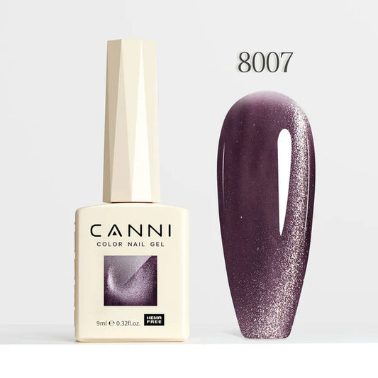 CANNI HEMA & TPO Free - Cat Eye gélový lak 9ml - Shimmer Velvet Series - 8007