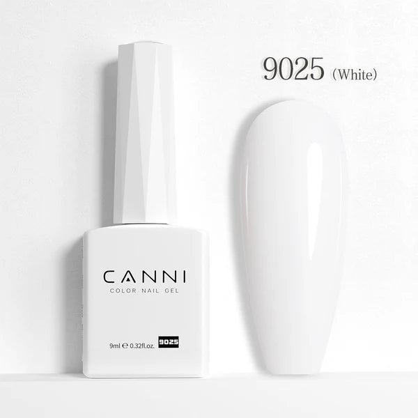 CANNI HEMA & TPO Free UVLED gélový lak 9 ml – 9025 (Biela)