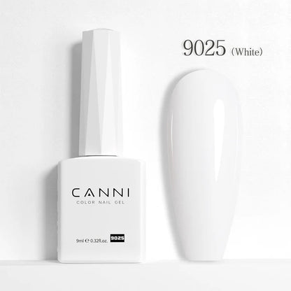 CANNI HEMA & TPO Free UVLED gélový lak 9 ml – 9025 (Biela)