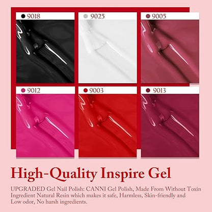 CANNI HEMA & TPO Free UV/LED sada gélových lakov 6x9ml - 2301