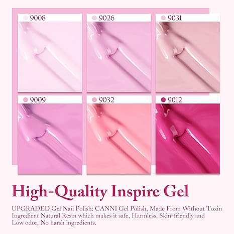 CANNI HEMA & TPO Free UV/LED sada gélových lakov 6x9ml - 2302