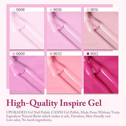 CANNI HEMA & TPO Free UV/LED sada gélových lakov 6x9ml - 2302