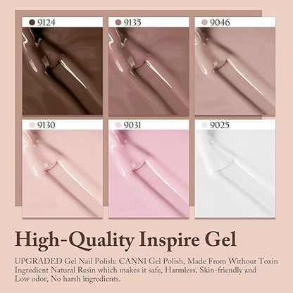CANNI HEMA & TPO Free UV/LED sada gélových lakov 6x9ml - 2321