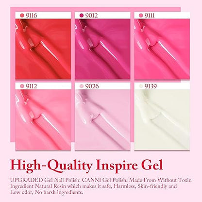 CANNI HEMA & TPO Free UV/LED sada gélových lakov 6x9ml - 2325