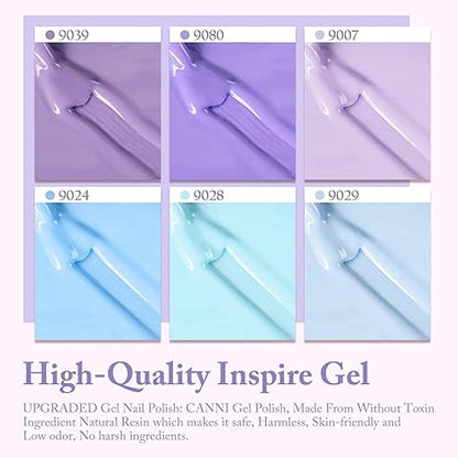 CANNI HEMA & TPO Free UV/LED sada gélových lakov 6x9ml - 2340