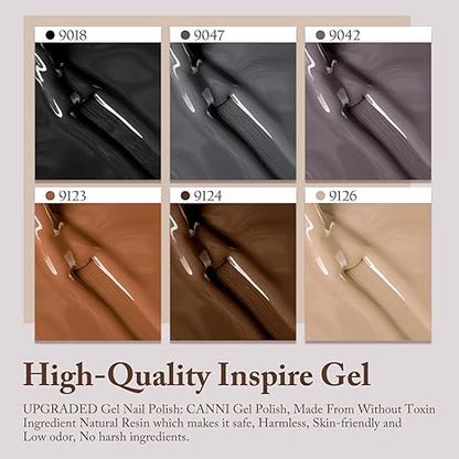 CANNI HEMA & TPO Free UV/LED sada gélových lakov 6x9ml - 2341