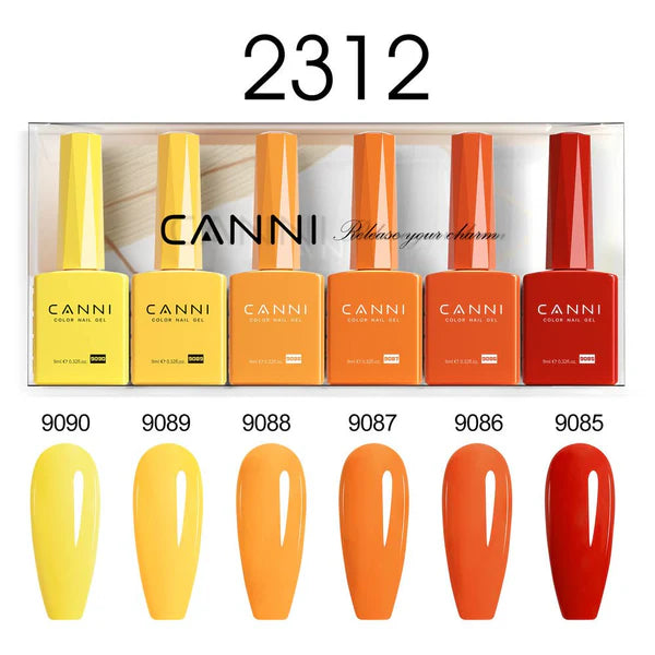 CANNI HEMA & TPO Free UV/LED sada gélových lakov 6x9ml - 2312