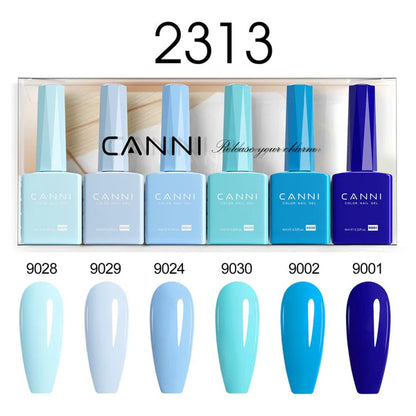 CANNI HEMA & TPO Free UV/LED sada gélových lakov 6x9ml - 2313