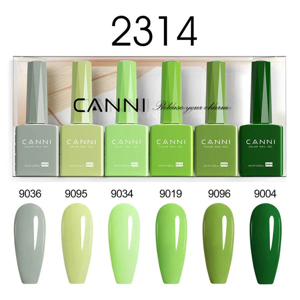 CANNI HEMA & TPO Free UV/LED sada gélových lakov 6x9ml - 2314