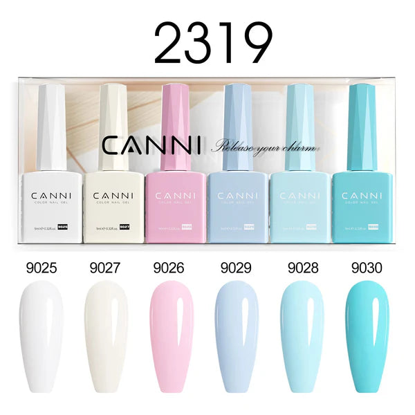 CANNI HEMA & TPO Free UV/LED sada gélových lakov 6x9ml - 2319