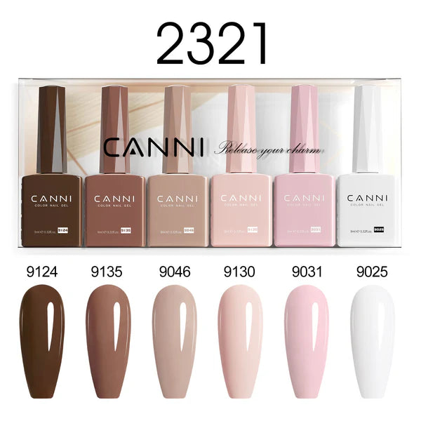 CANNI HEMA & TPO Free UV/LED sada gélových lakov 6x9ml - 2321