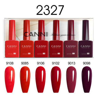 CANNI HEMA & TPO Free UV/LED sada gélových lakov 6x9ml - 2327