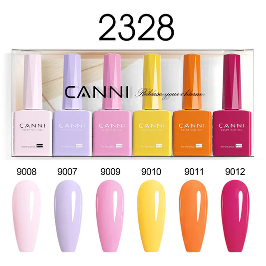 CANNI HEMA & TPO Free UV/LED sada gélových lakov 6x9ml - 2328