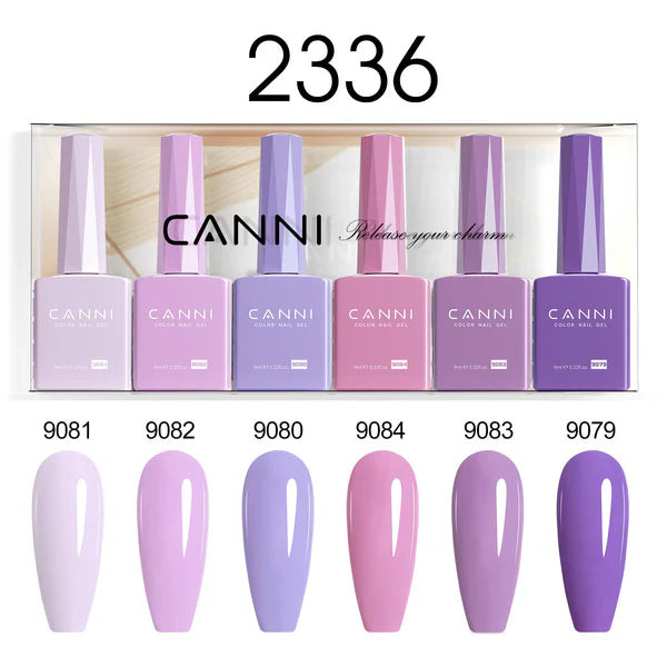 CANNI HEMA & TPO Free UV/LED sada gélových lakov 6x9ml - 2336